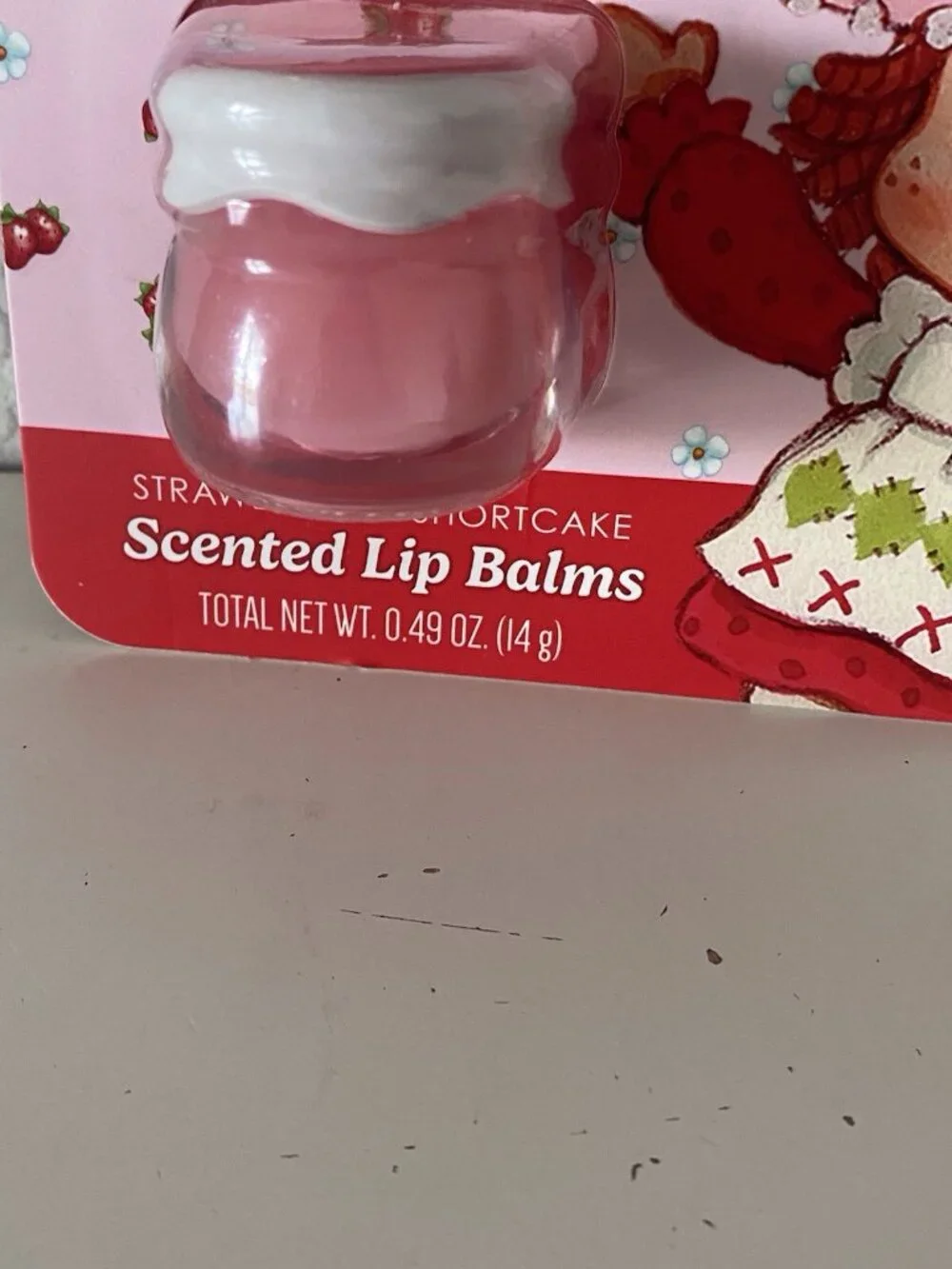 Set Of 2 Taste Beauty Strawberry Shortcake Strawberry Flavored Lip Balms NEW